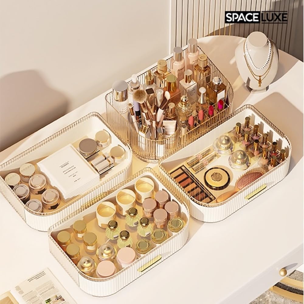 SpaceLuxe Organisateur Finition Creme Blanc élégante