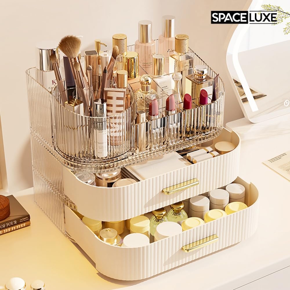 SpaceLuxe Organisateur Maquillage tiroirs spacieux pour palettes et soins