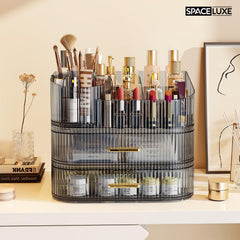 SpaceLuxe Rangement maquillage 3 niveaux: rangement clair pour palettes et soins.
