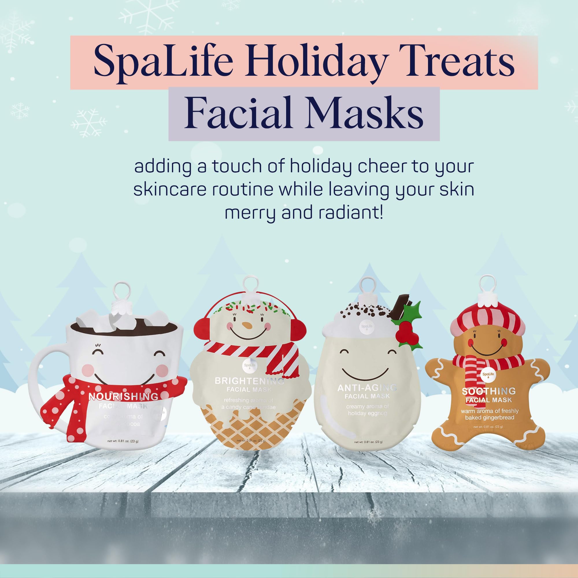 SpaLife Coffret Noel Masques Visage : idée cadeau idéale pour la routine hivernale.