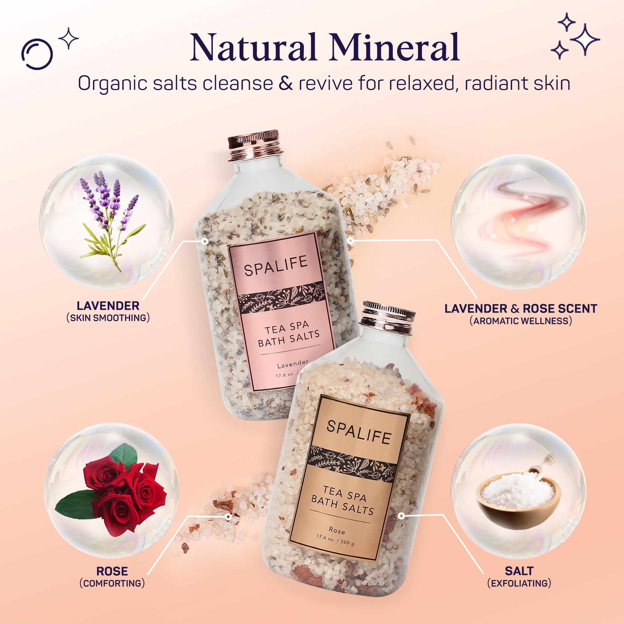 SpaLife effervescent fizz releases calming scents during tub time.