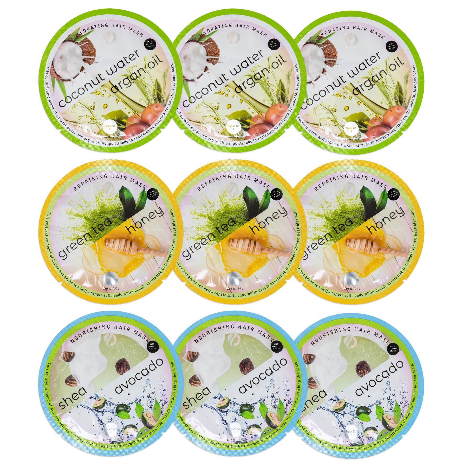 SpaLife - emballage en sachets, hydratation rapide et pratique pour cheveux secs.