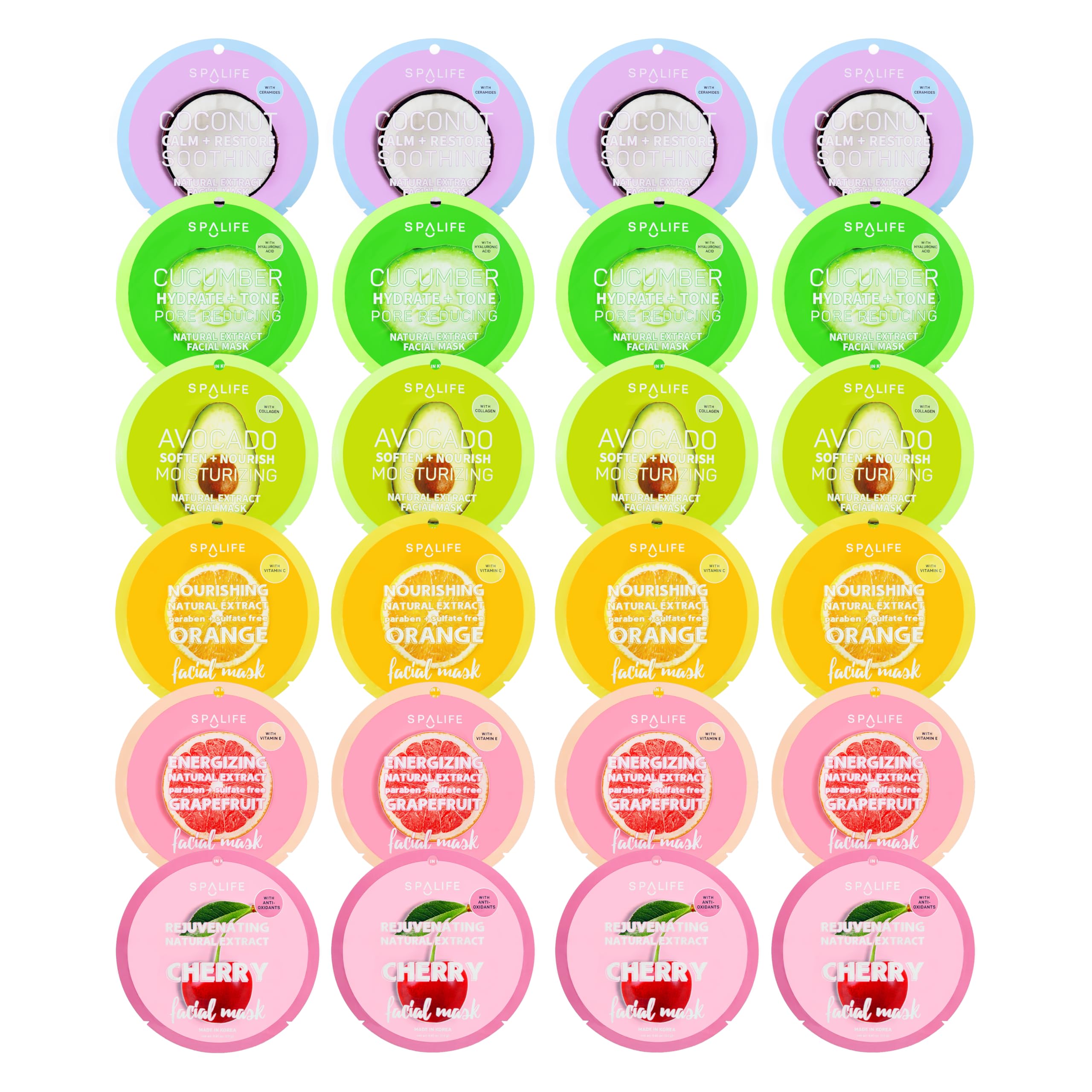 SpaLife masque fruits orange: hydratation légère et parfum frais pour peau revitalisée