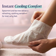 SpaLife Moisturizing Foot Sockies ingredients close-up featuring shea butter and vitamin E