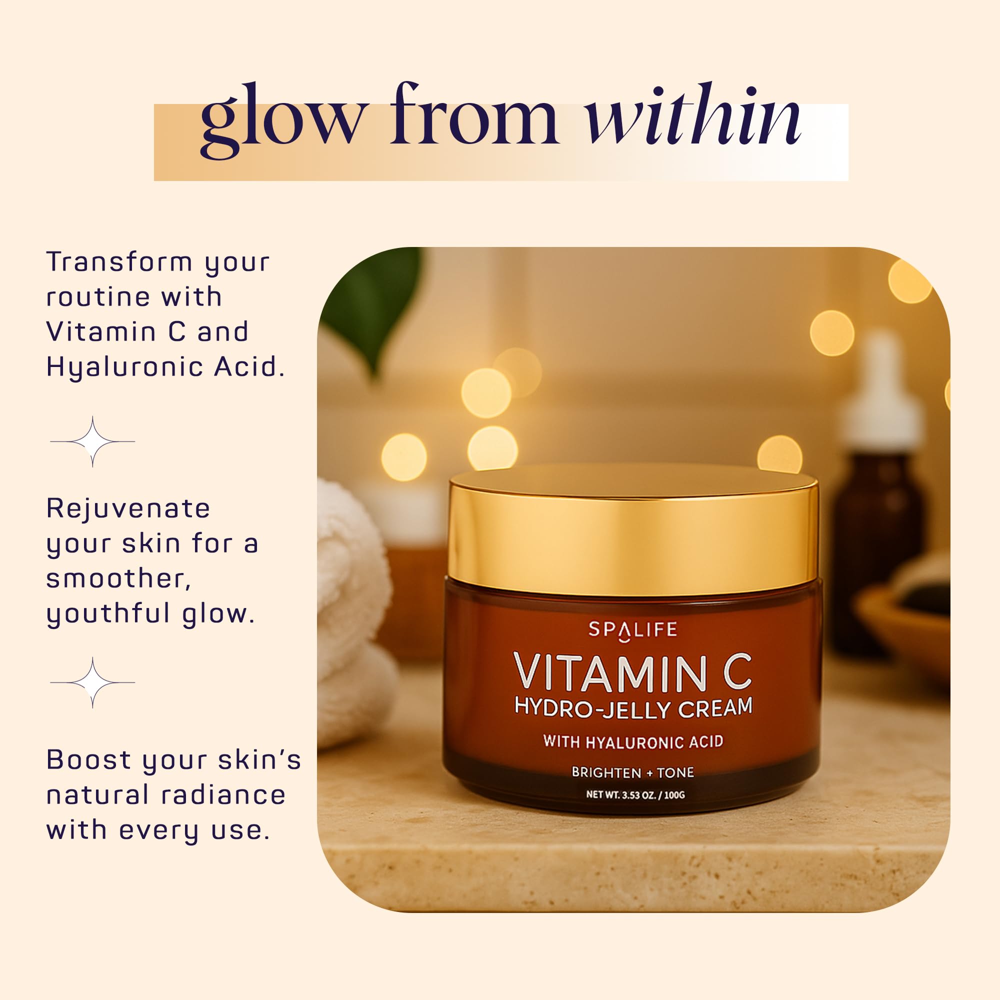 SpaLife Vitamin C Hydro peut uniformiser légèrement le teint.