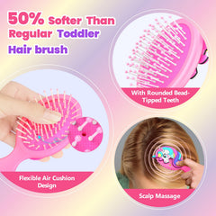 Sparkle Unicorn brosse démêlage doux, sans tirer sur les cheveux.