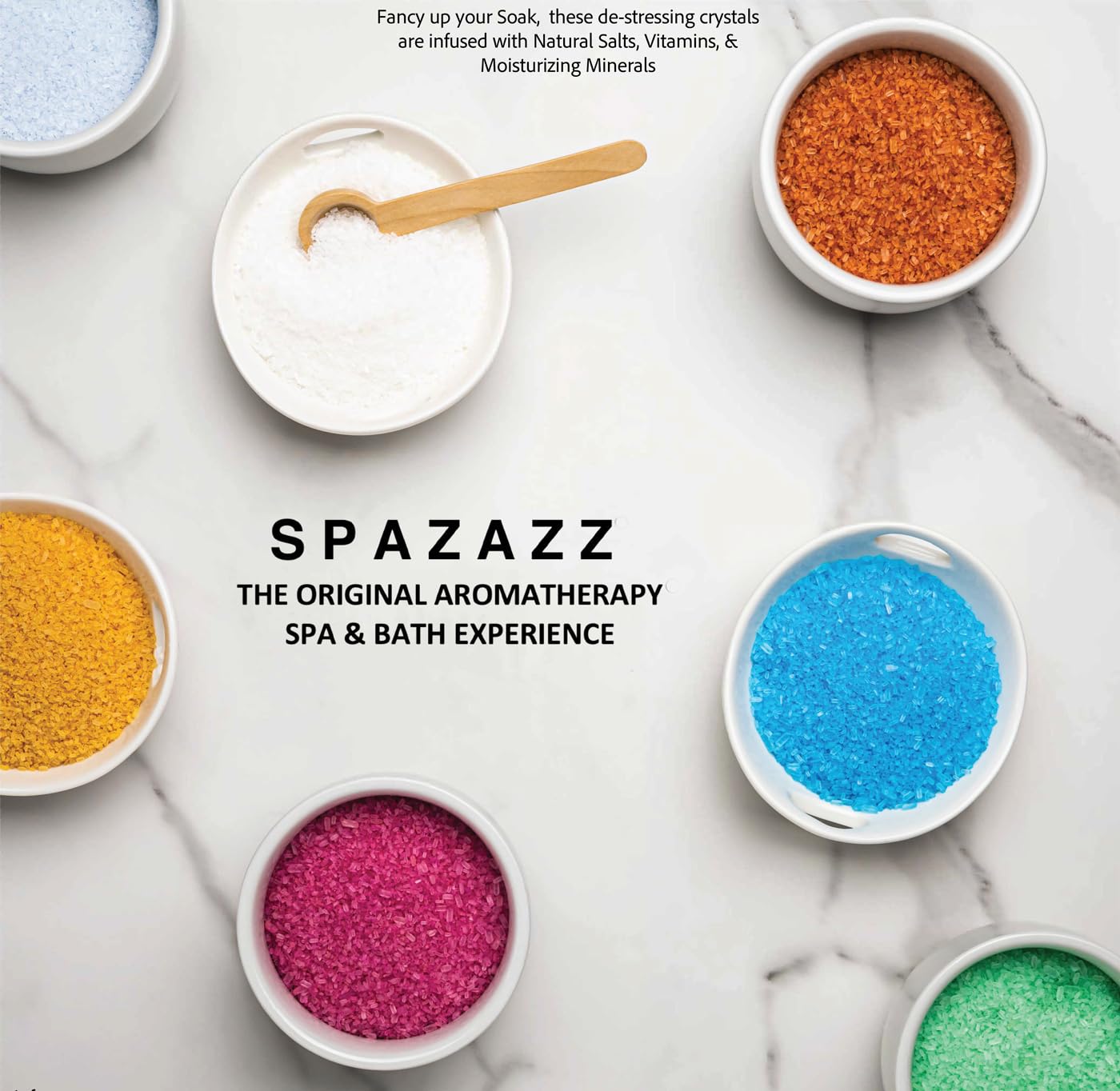 Spazazz Baignoire Relaxation: expérience spa à domicile avec sels aromatiques.
