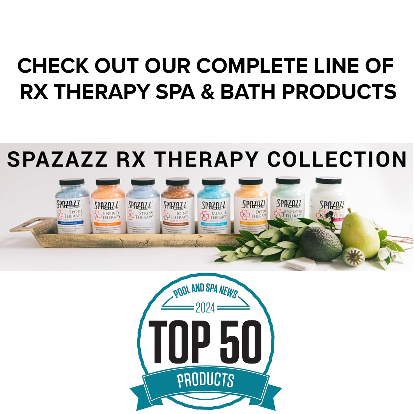 Spazazz RX Therapy ambiance spa douce et réconfortante à la maison.