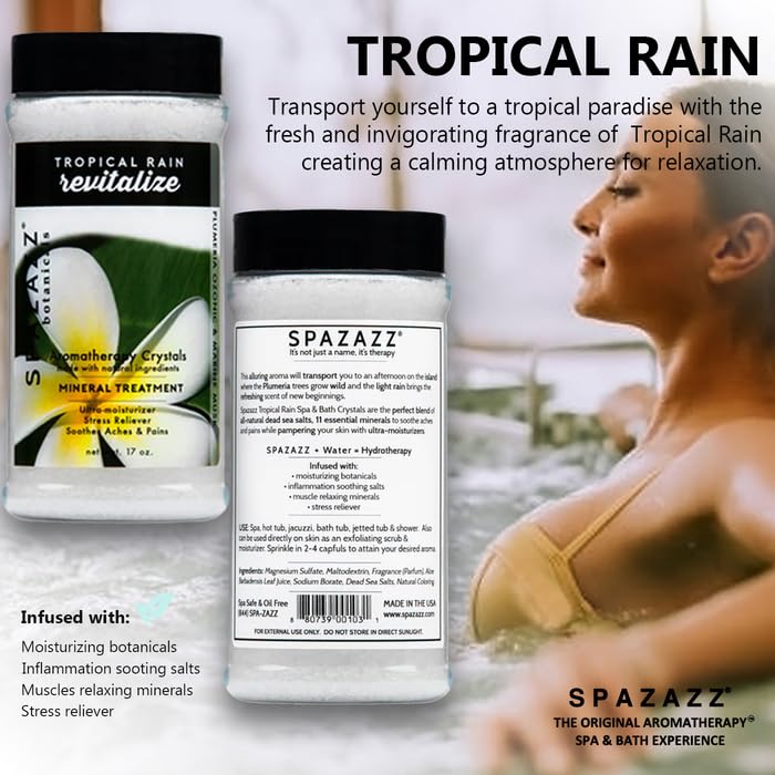 SPAZAZZ SPA BOMBZZ cristaux-mangue-miel-aromatherapie: parfum tropical pour relaxer.