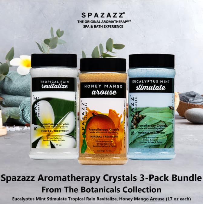 SPAZAZZ SPA BOMBZZ cristaux-mangue-miel-bain: atmosphère exotique et chaleureuse.