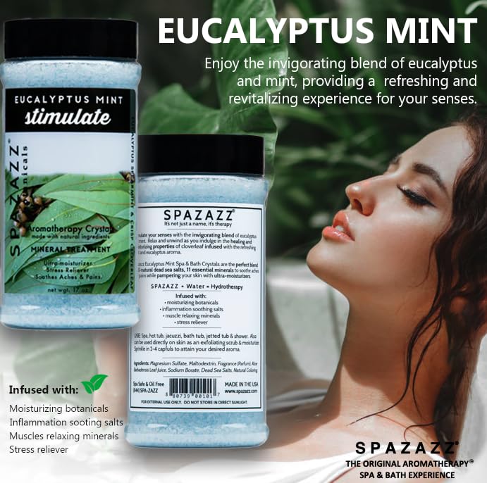 SPAZAZZ SPA BOMBZZ cristaux-mangue-miel: douceur fruitée pour un bain spa.