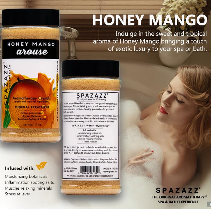 SPAZAZZ SPA BOMBZZ cristaux-pluie-tropicale-bain: voyage sensoriel à domicile.