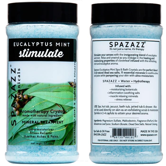 SPAZAZZ SPA BOMBZZ cristaux-pluie-tropicale: ambiance exotique et détente dans le spa.