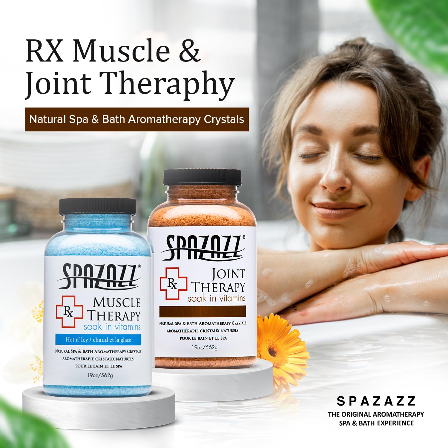 Utilisation Spazazz: ajouter une dose pour environ 380 litres d'eau, parfum durable.