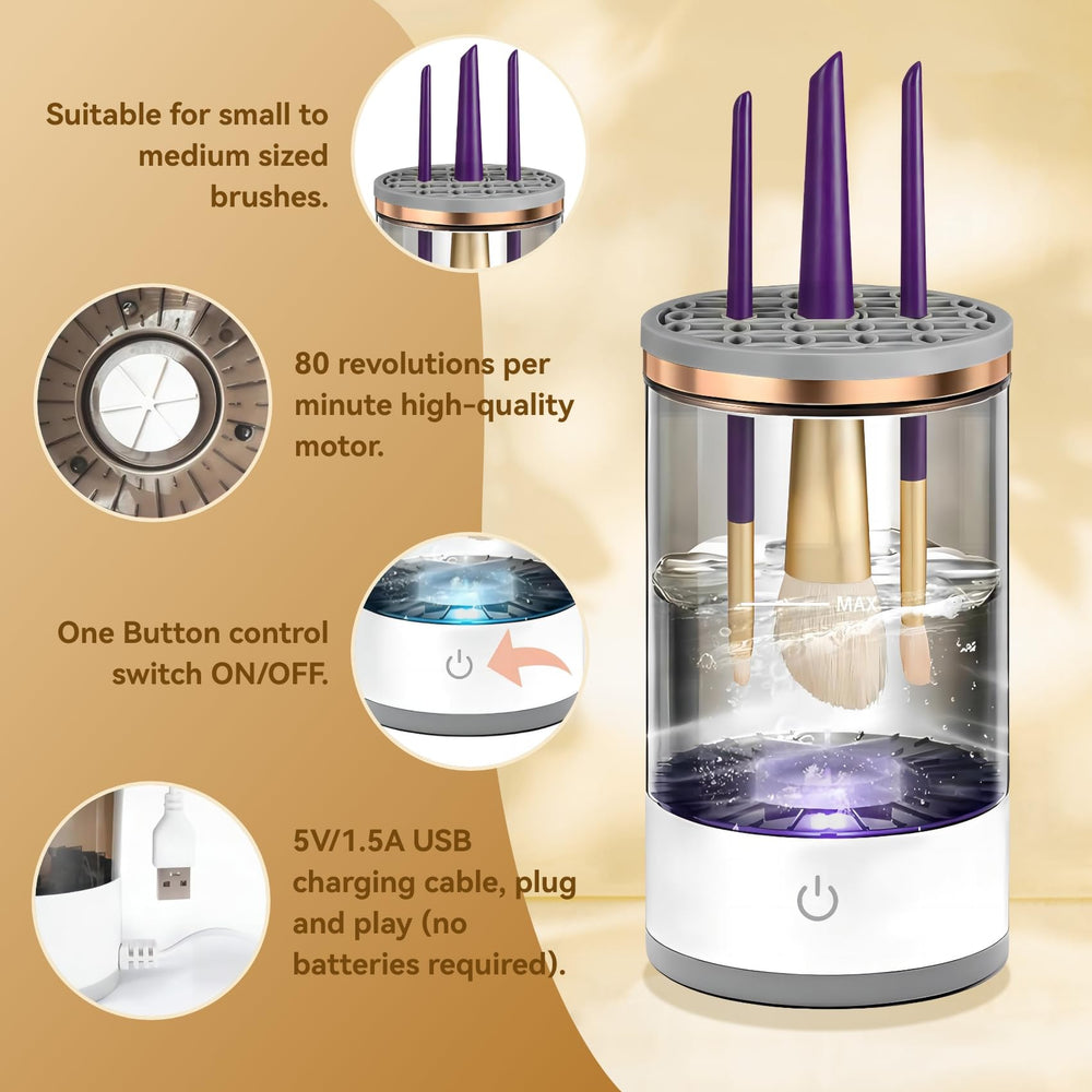 SPECIALISTTRIAN nettoyeur pinceaux électrique : nettoyage professionnel élimine résidus et protège la peau.