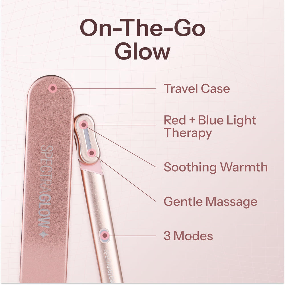 SpectraGlow: étui de voyage élégant pour l'utilisation en déplacement.