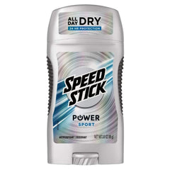 Speed Stick Power, devant l'emballage, protection longue durée et fraîcheur sportive.