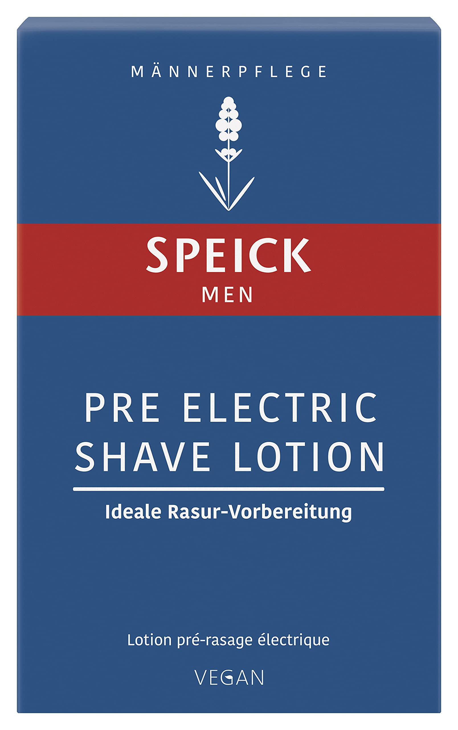 Speick Men texture légère de lotion pré-rasage lavande pour un rasage précis.