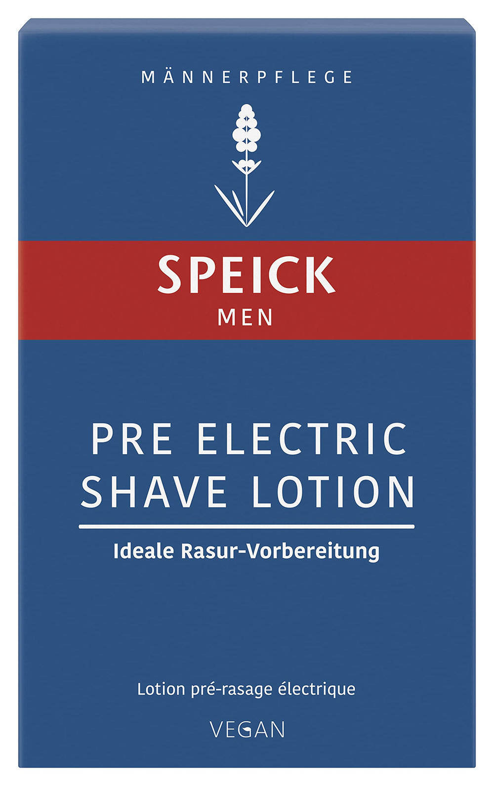 Speick Men texture légère de lotion pré-rasage lavande pour un rasage précis.