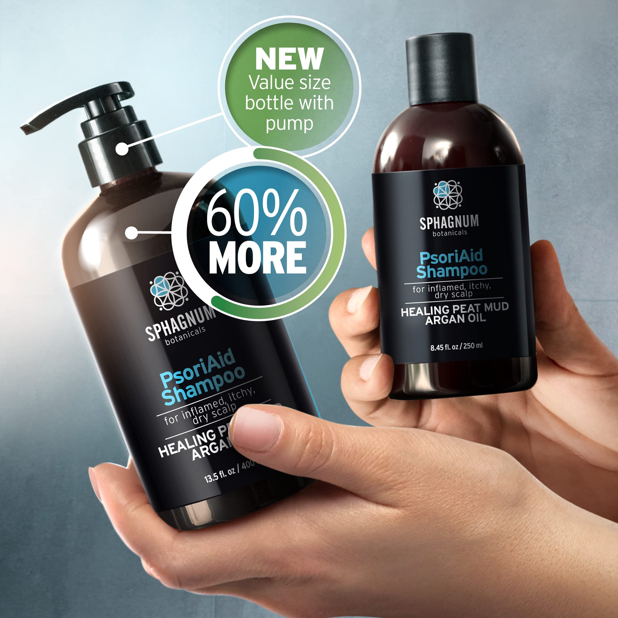 Sphagnum Botanicals Shampooing, nettoyage en douceur du cuir chevelu et fraîcheur durable.