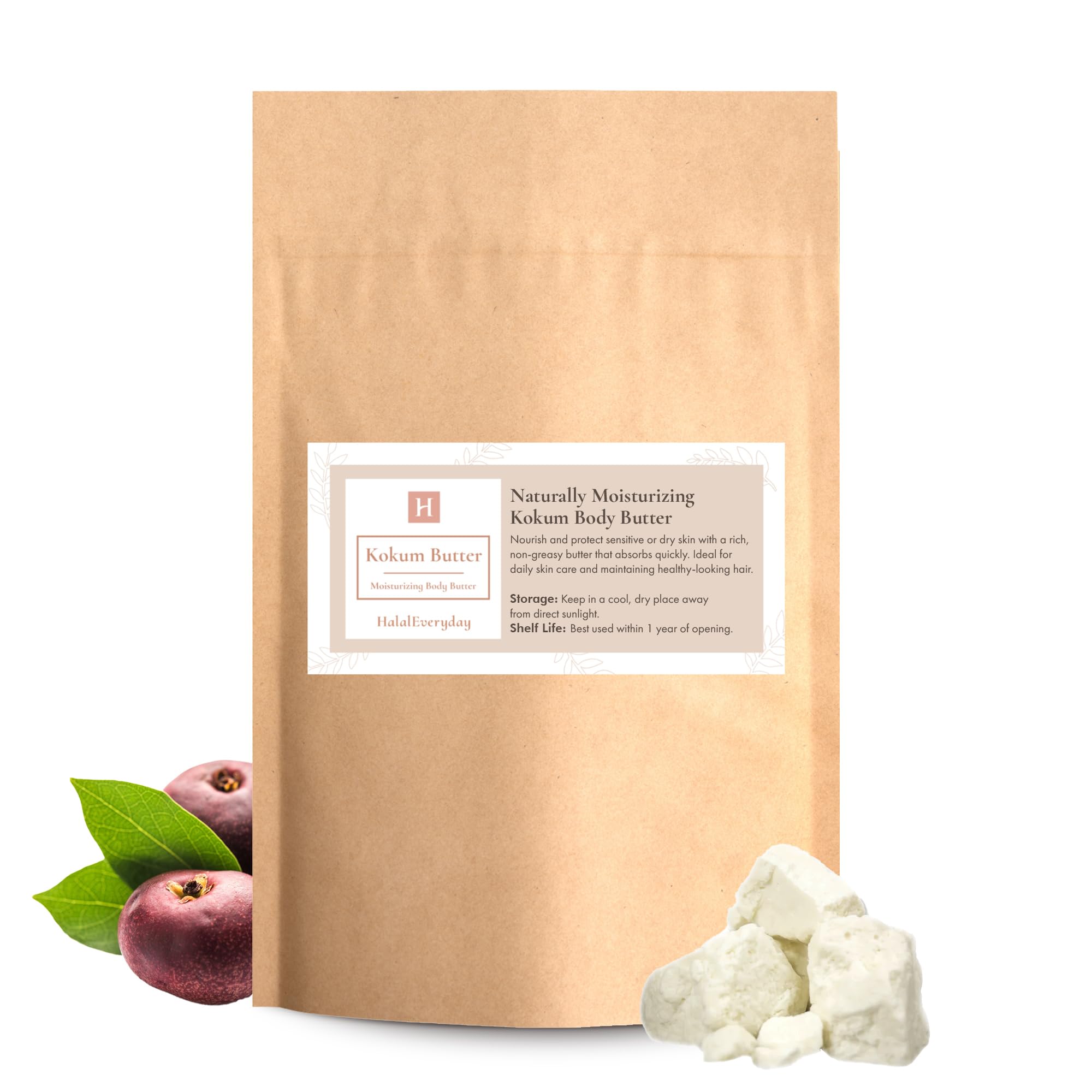 Beurre Kokum SpirZon raffiné en sac refermable, pratique pour le rangement.
