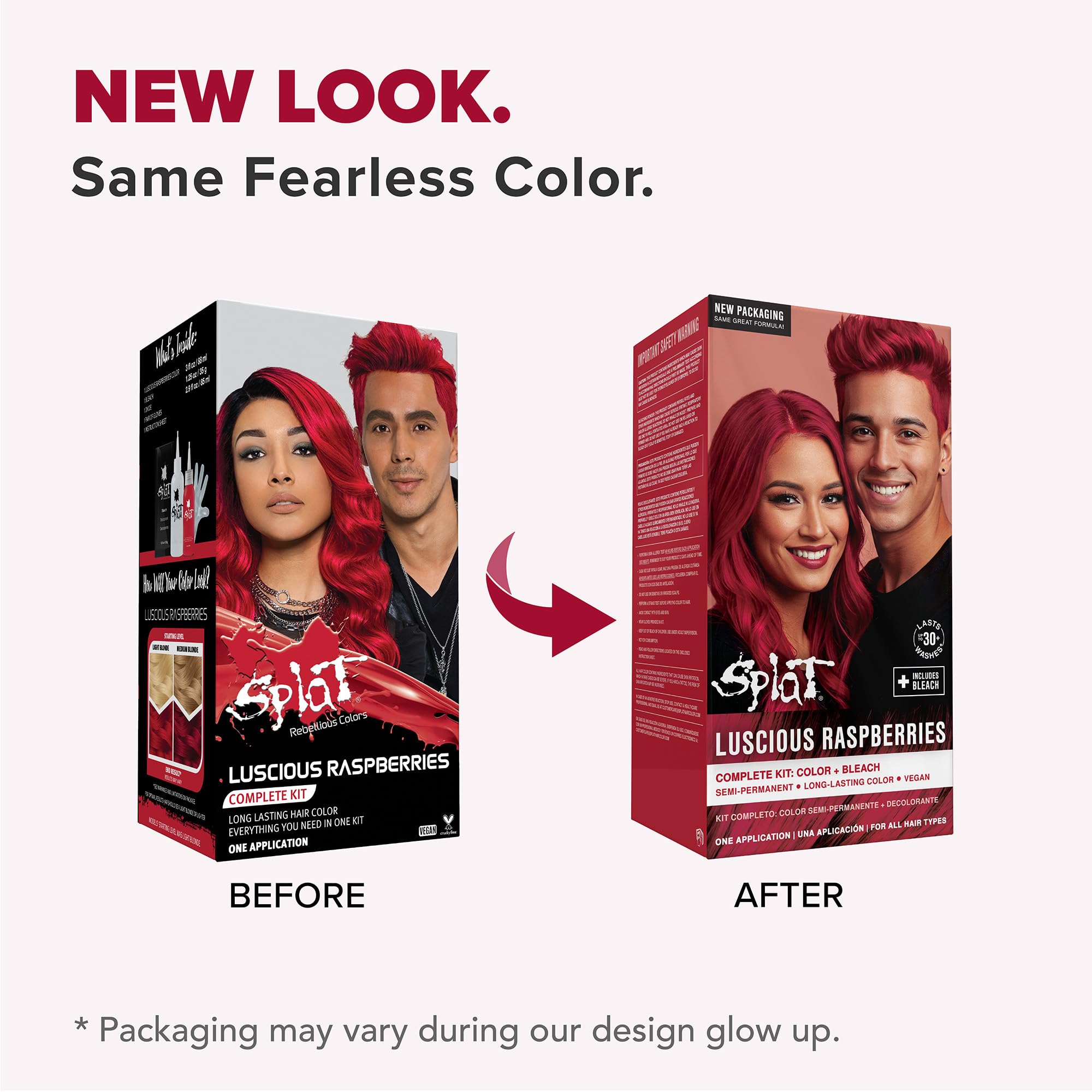 Colorant rouge Splat Luscious Raspberries pour teinte audacieuse et durable