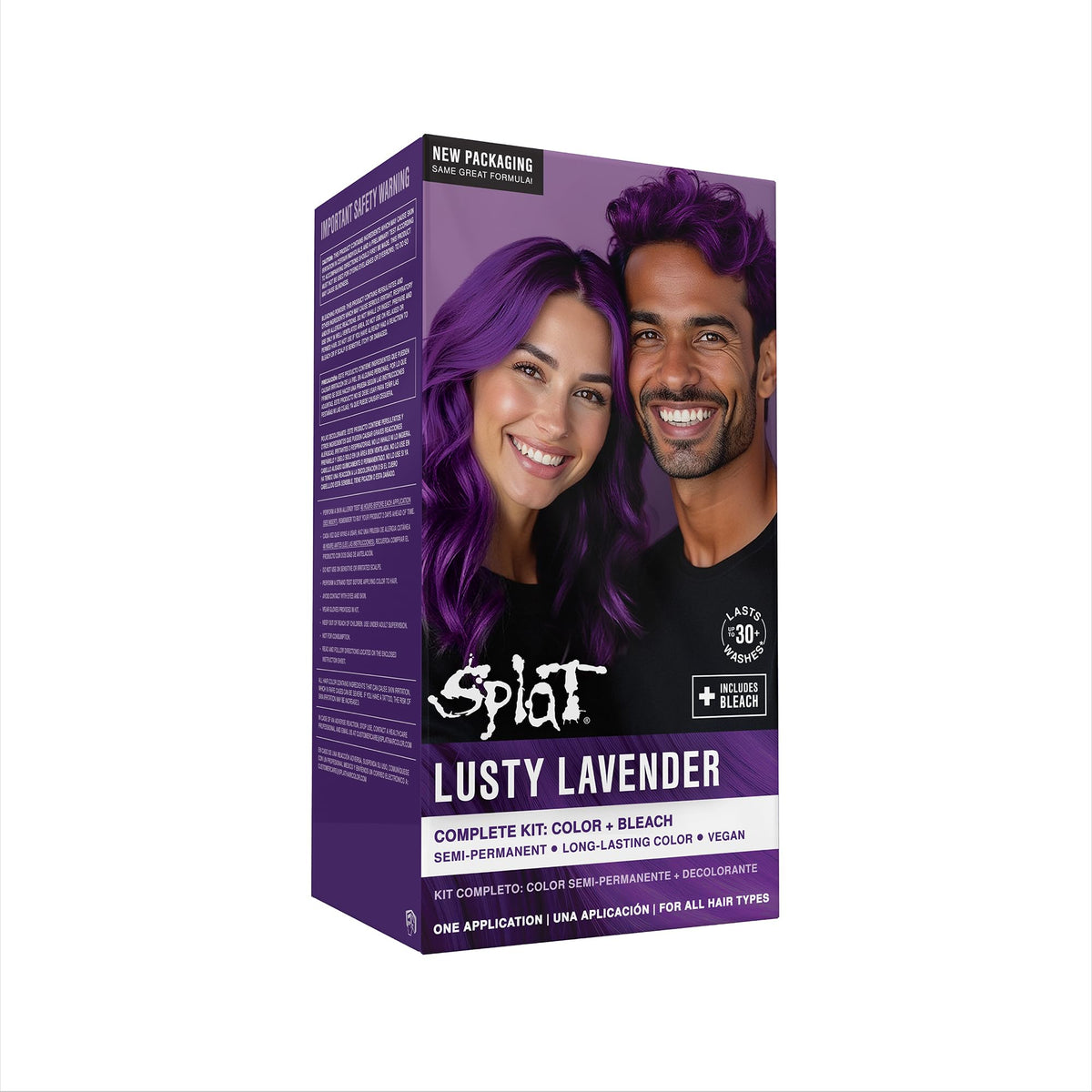 Splat Lusty Lavender colorant violet en bouteille pour une teinte vive et durable