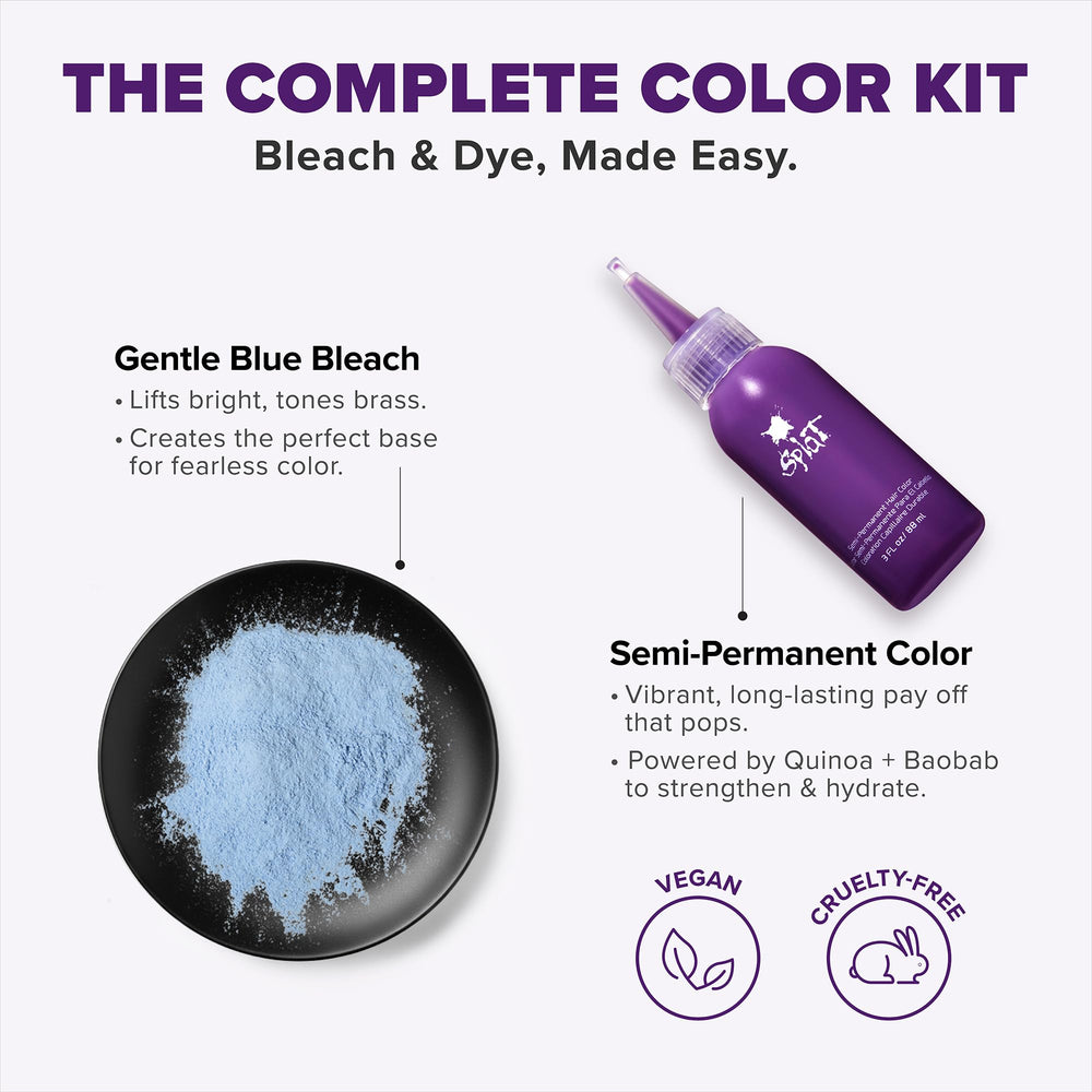 Guide d’utilisation clair pour réussir la coloration à domicile avec Splat Lusty Lavender