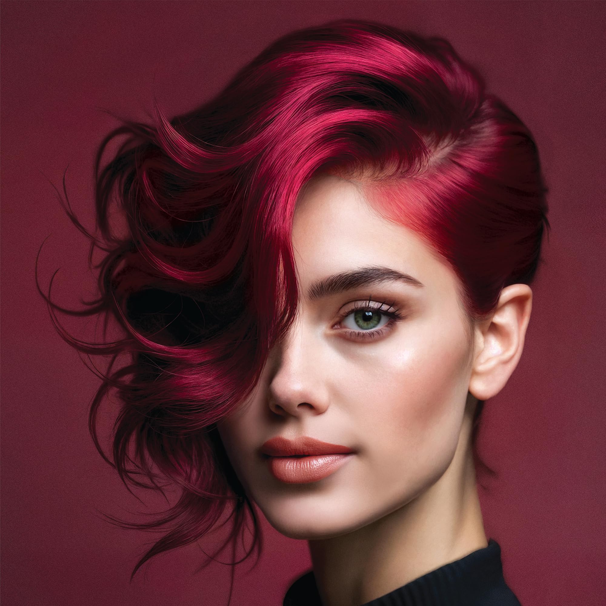 Résultat riche sur cheveux foncés grâce à Midnight Ruby.