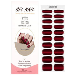 SPLOCUDU bandes-vernis gel ongles 20 pièces pour un look rapide et durable