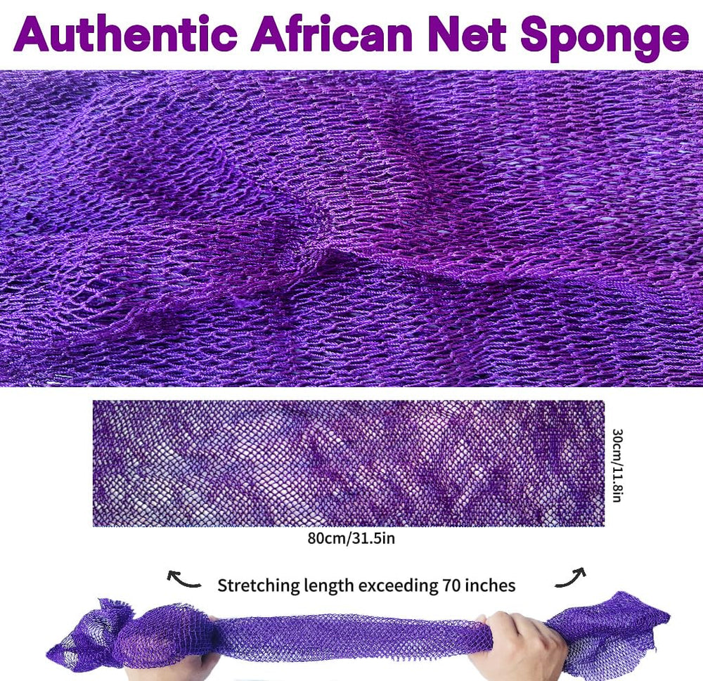 SPMKTBOZAI éponge en filet africain de 30 cm de largeur, accès facilité au dos
