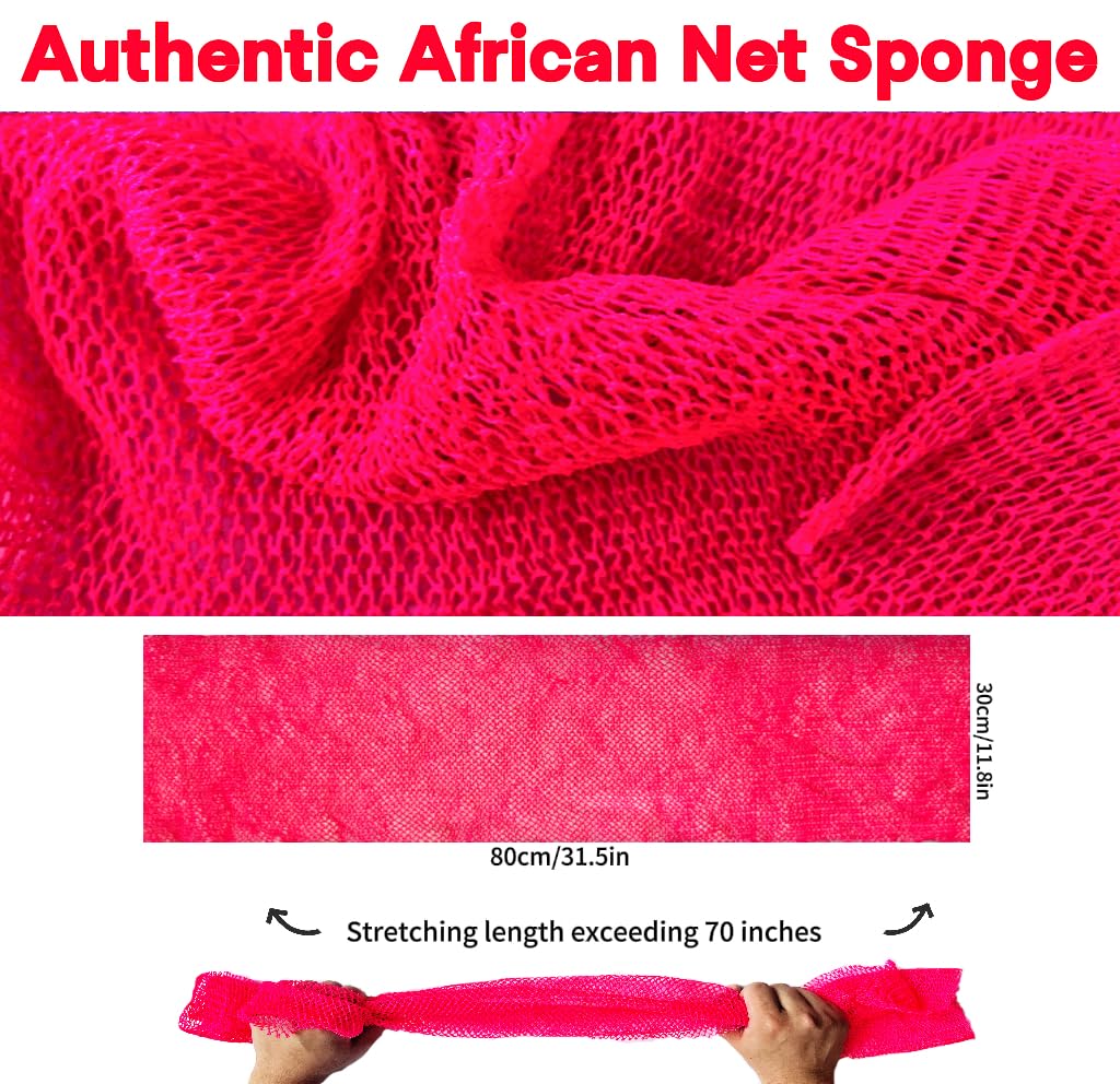 SPMKTBOZAI éponge-réseau africaine rose grand format pour couvrir le dos