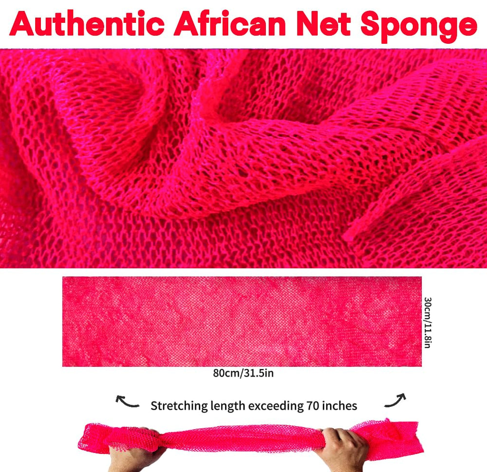 SPMKTBOZAI éponge-réseau africaine rose grand format pour couvrir le dos