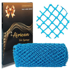 SPMKTBOZAI éponge réseau africain bleu ciel: exfoliation en douceur du corps.