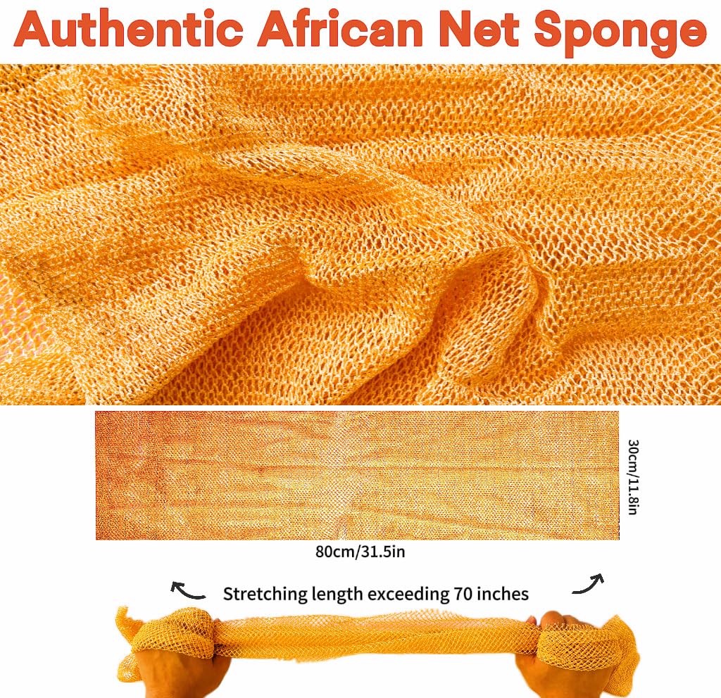 Éponge SPMKTBOZAI orange, démonstration d27utilisation sous la douche.