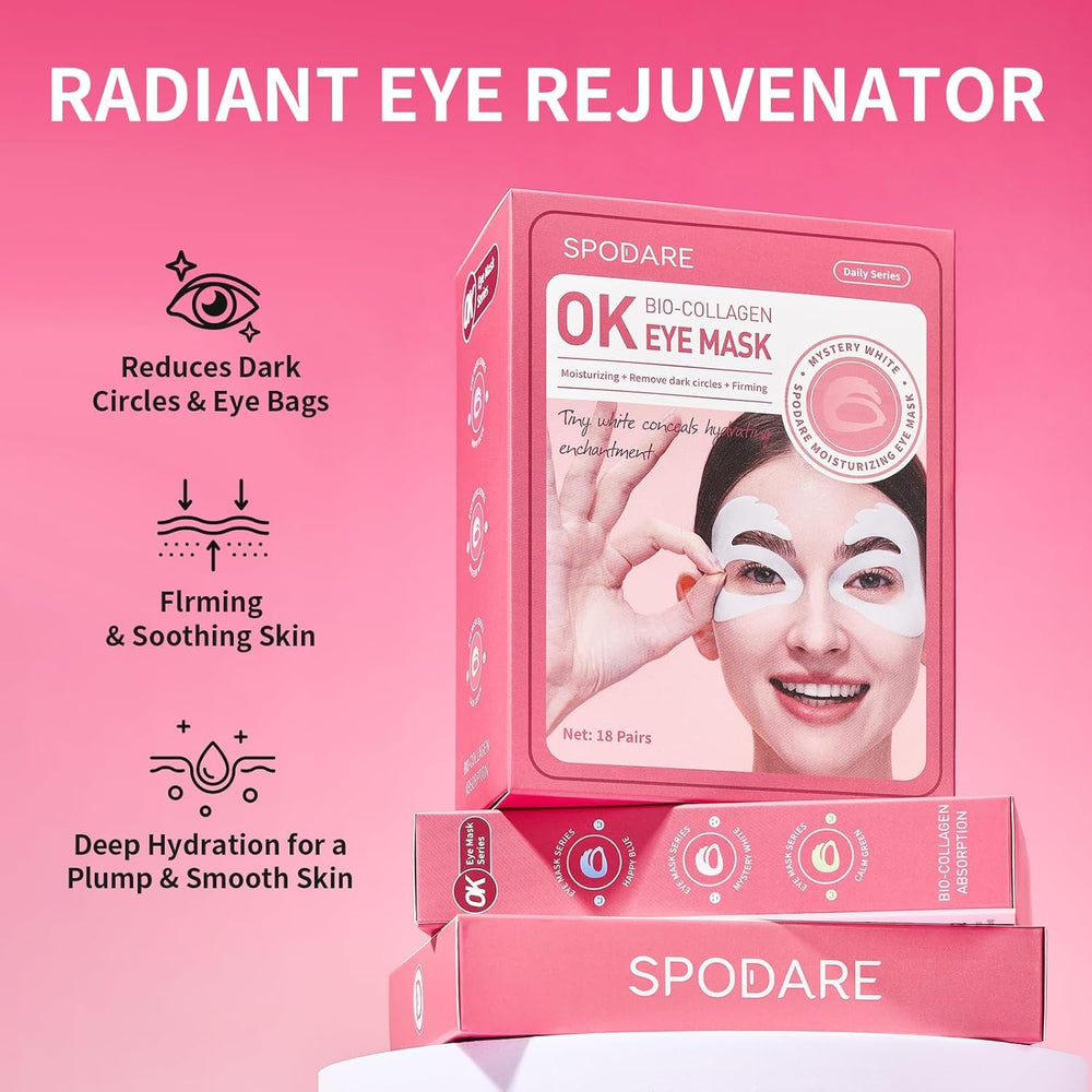 SPODARE masque yeux translucide après utilisation, regard plus net
