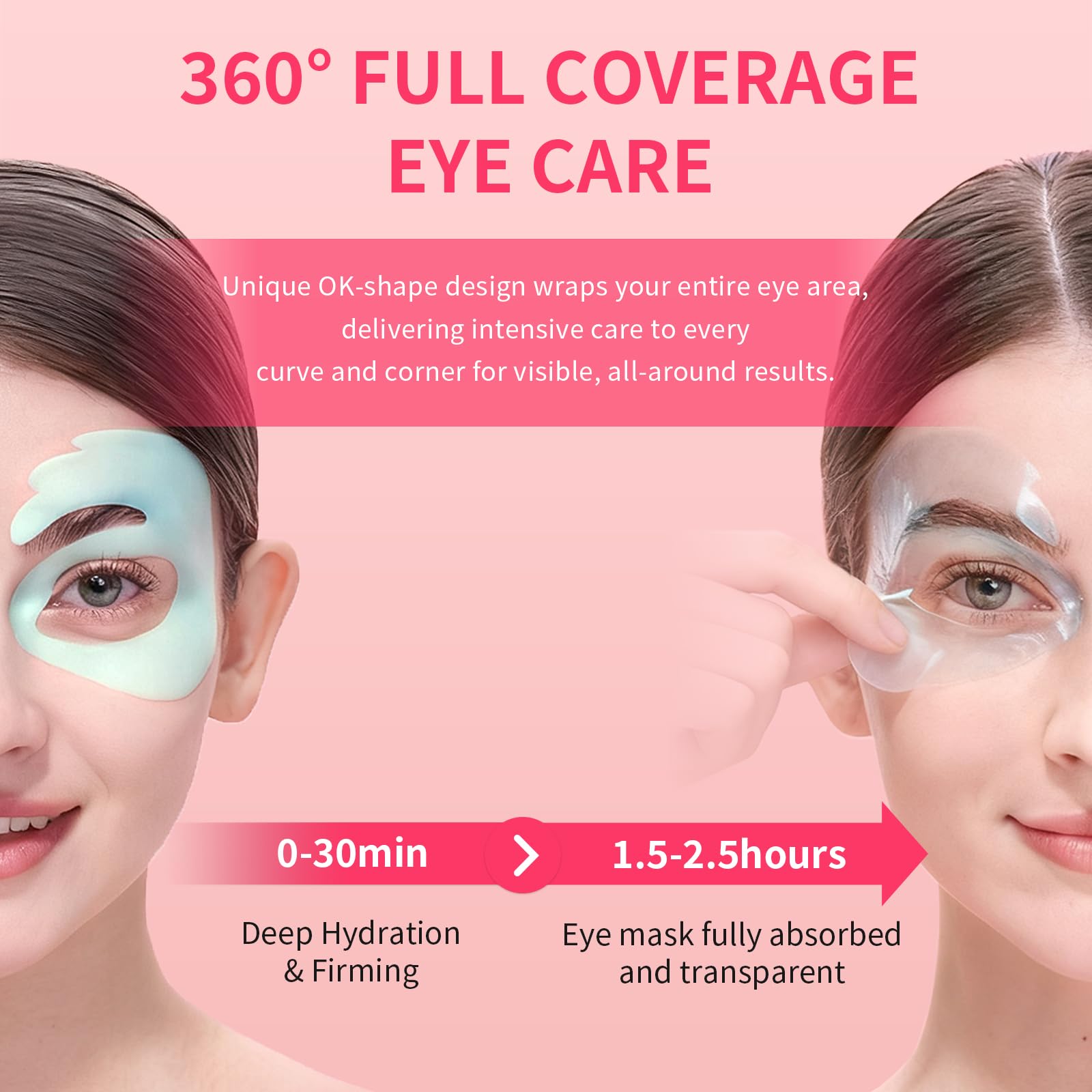 SPODARE patch yeux caféine et collagène, rafraîchissant et revitalisant