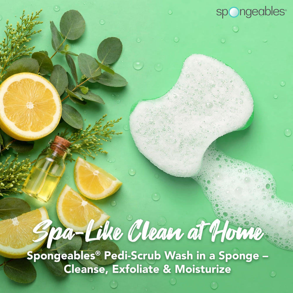 Spongeables Pedi Scrub: côté massage doux pour détendre les pieds fatigués.