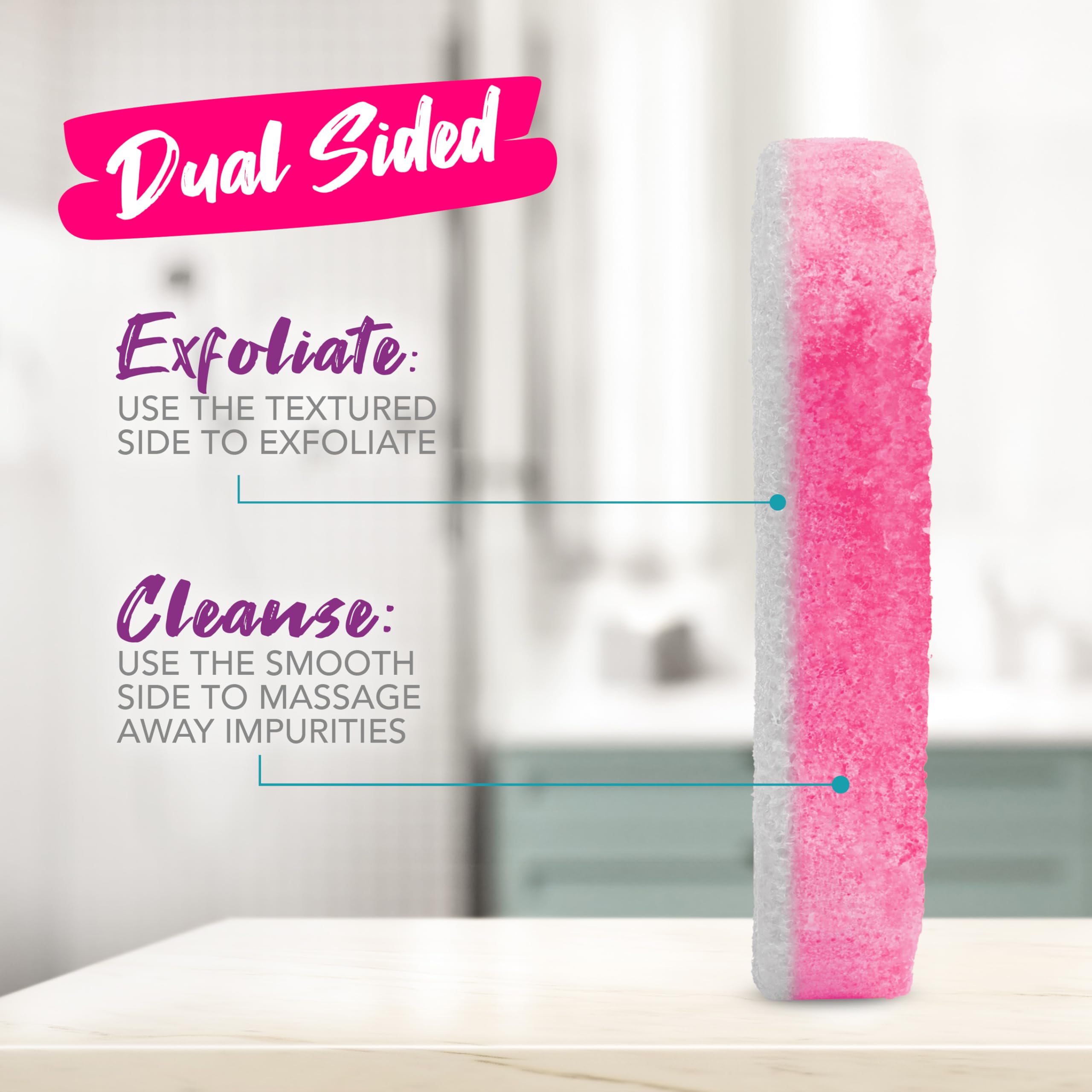 Spongeables Pedi Scrub Lavande – peau plus douce après chaque lavage.