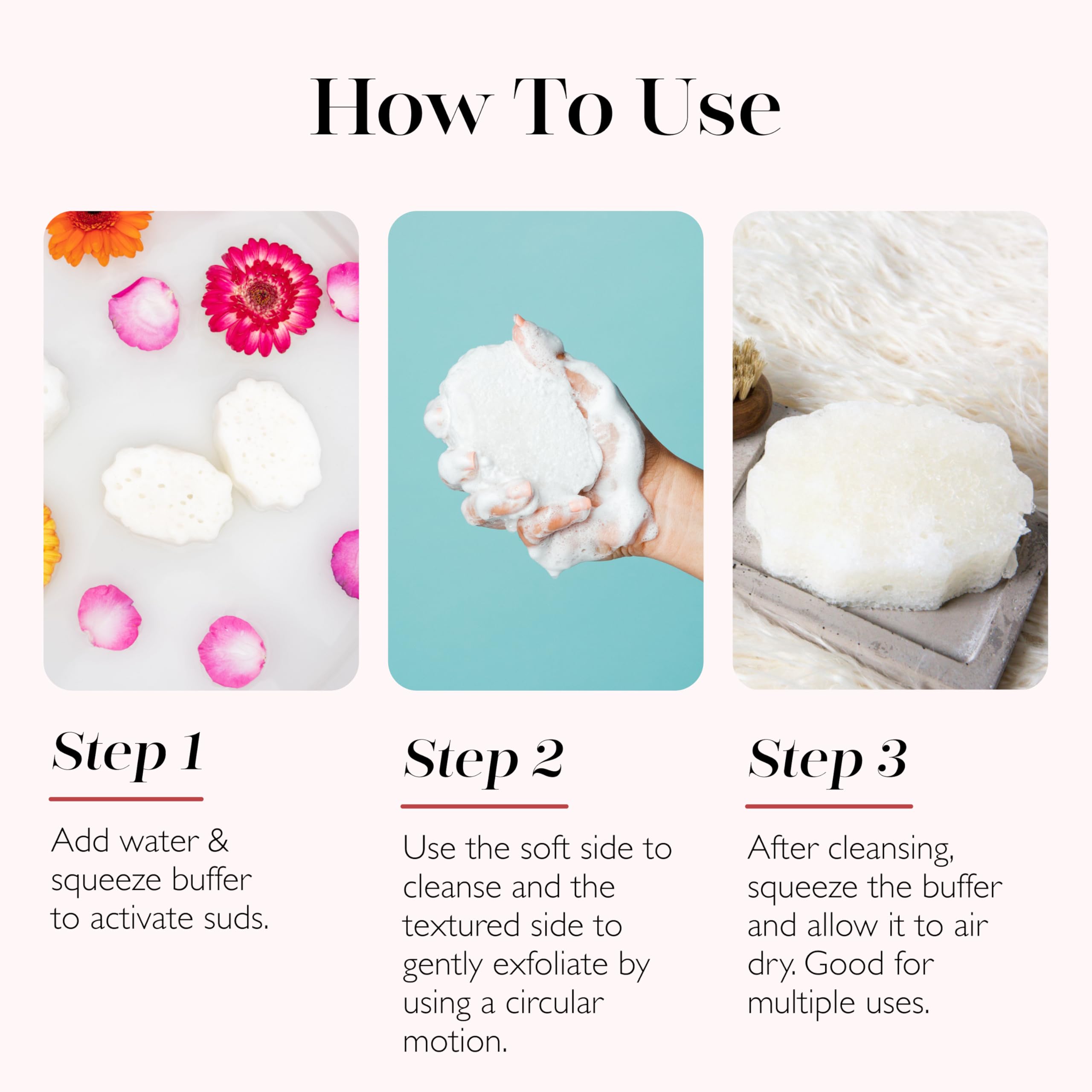 Pieds doux après l’utilisation du SPONGELLÉ Coconut Verbena Pedi-Buffer.