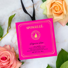 SPONGELLÉ Coffret cadeau rose bulgare, présentation élégante et aromatique.