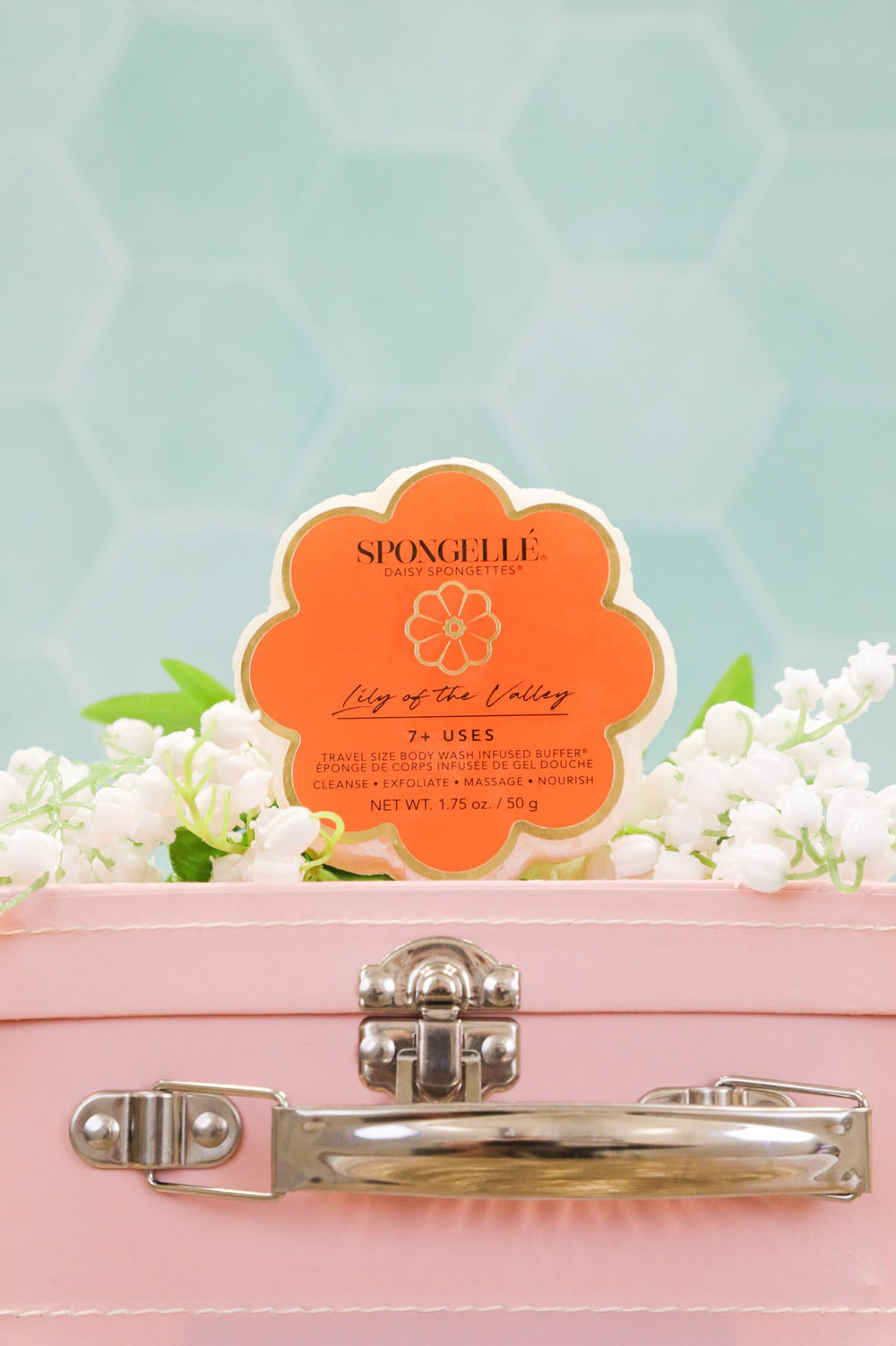 SPONGELLÉ Exfoliation Douce : buff exfoliant pour une peau lisse et éclatante.