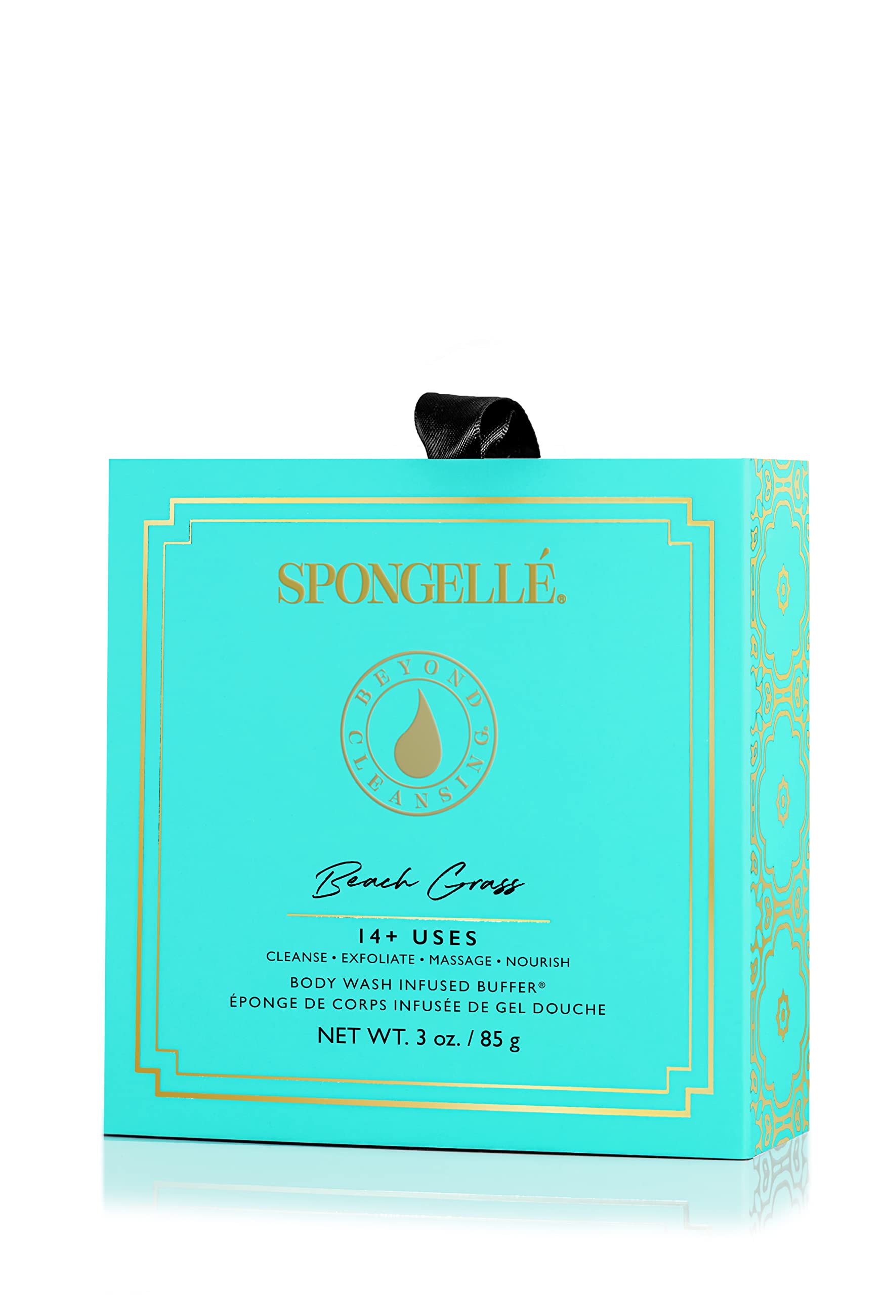 SPONGELLÉ Fleurs Boîte Brosse Corps – outil pratique pour lavage et application du gel.