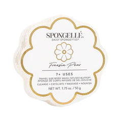SPONGELLÉ Freesia Poire Spongette Loofah – emballage élégant, pratique pour le bain