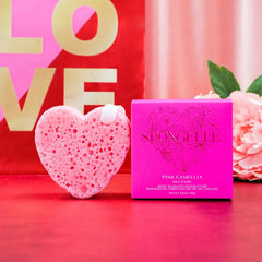 Gel douche crèmeux SPONGELLÉ camélia rose, lavage hydratant.
