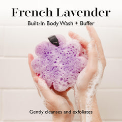 SPONGELLÉ Gel douche intégré: application facile et nettoyage rafraîchissant du corps.