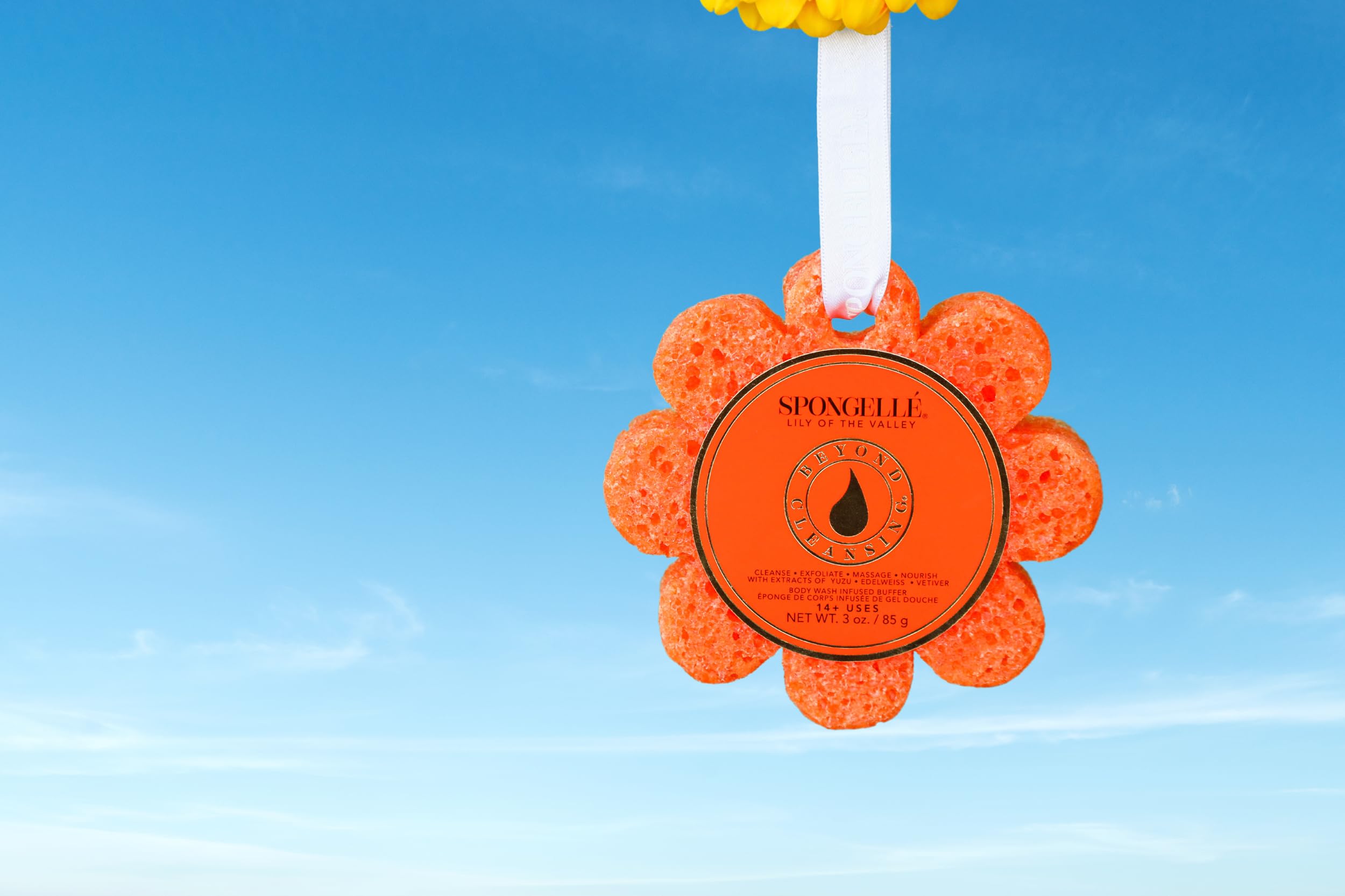 SPONGELLÉ Lily of The Valley: mousse de bain luxueuse pour une application pratique et homogène.