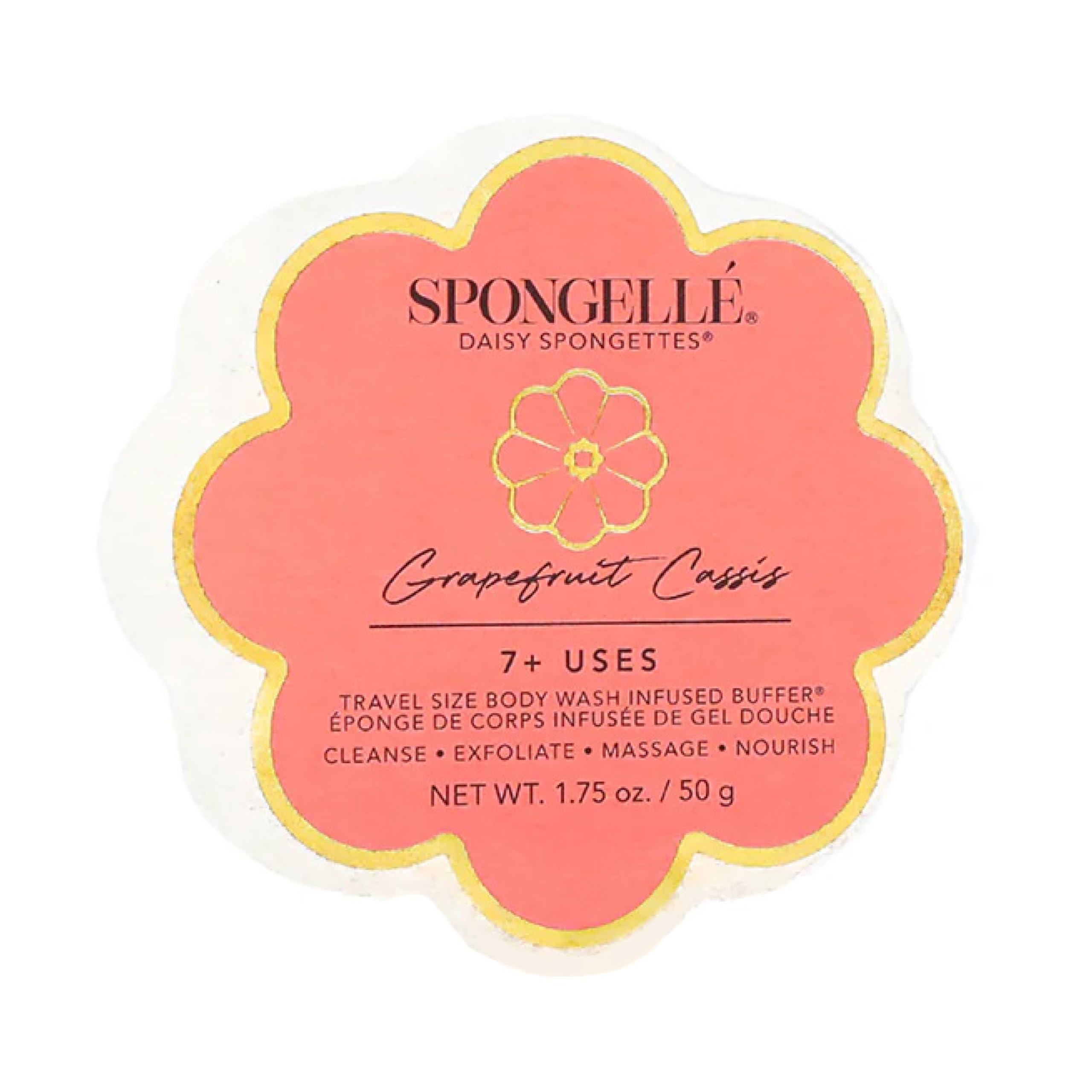 SPONGELLÉ spongette bain-douche pamplemousse-cassis : exfolie et parfume la peau