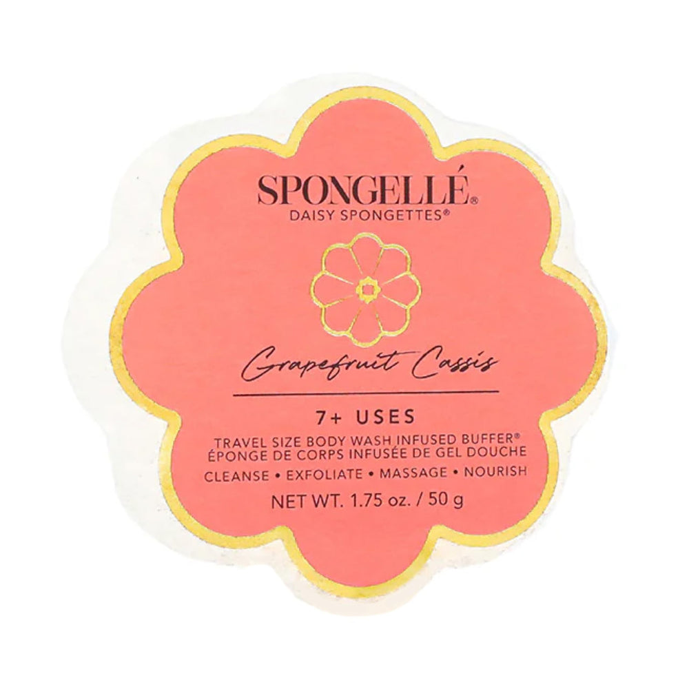 SPONGELLÉ spongette bain-douche pamplemousse-cassis : exfolie et parfume la peau