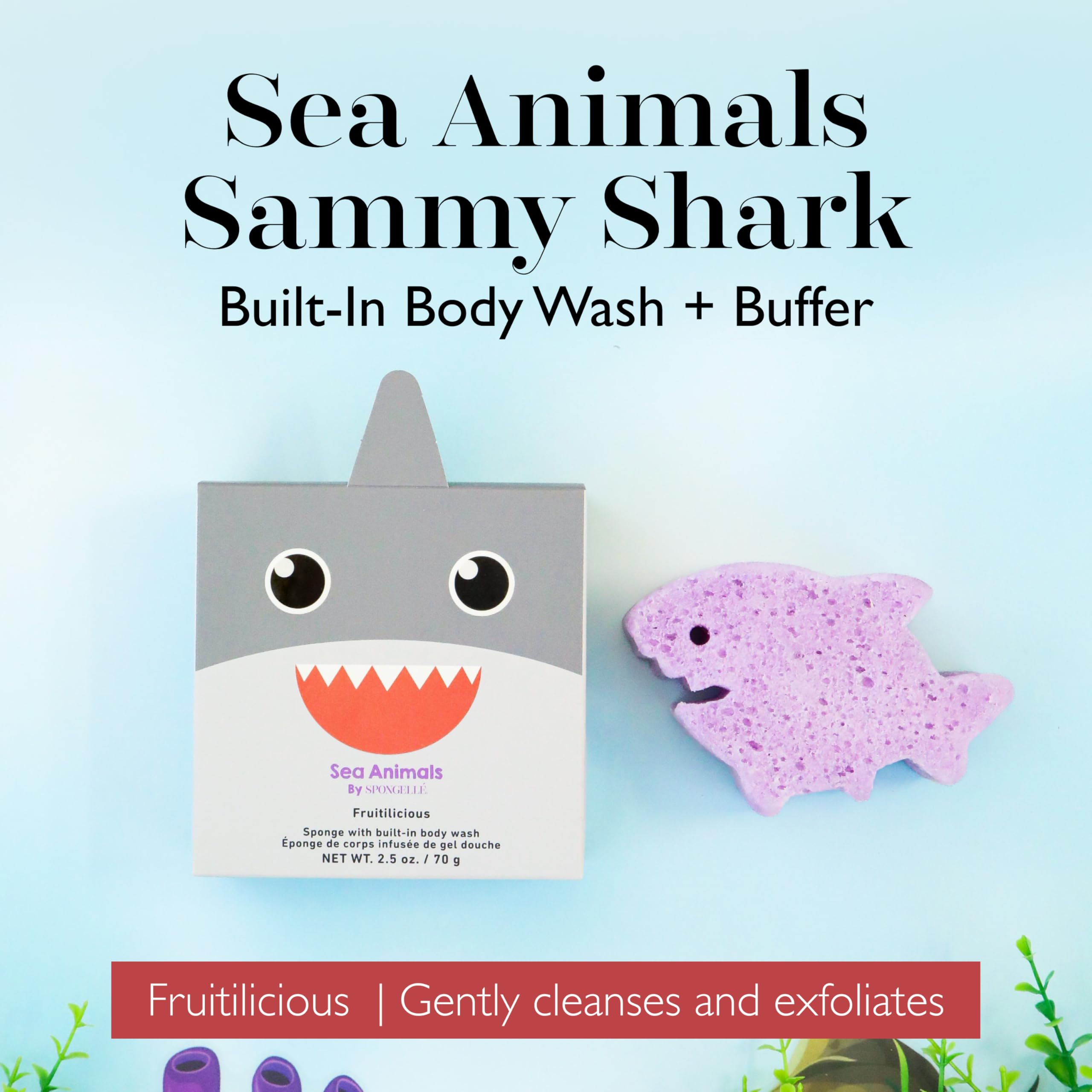 SPONGELLÉ Sammy Shark: texture mousseuse pour une mousse riche et douce.